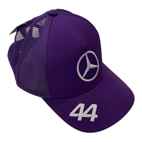 Lewis Hamilton Mercedes-AMG Petronas F1 Team Purple Trucker Hat Adjustable - Picture 3 of 7
